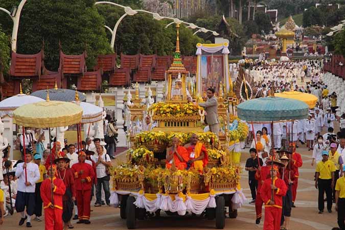 ဗုဒ္ဓဘုရားနှင့် အရှင်သာရိပုတ္တရ၊ အရှင်မောဂ္ဂလာန်မထေရ်မြတ်တို့၏ ဓာတ်တော်များ ထိုင်းသို့ ရောက်ရှိ အပူဇော်ခံ