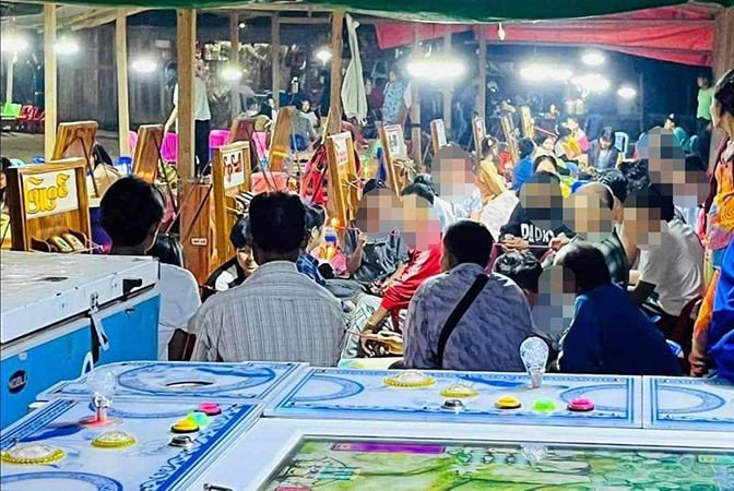 မြစ်ကြီးနား၌ လောင်းကစားရုံကို စစ်တပ်က စီးနင်းပြီး လောင်းကစားသမားများကို ဖမ်းဆီး