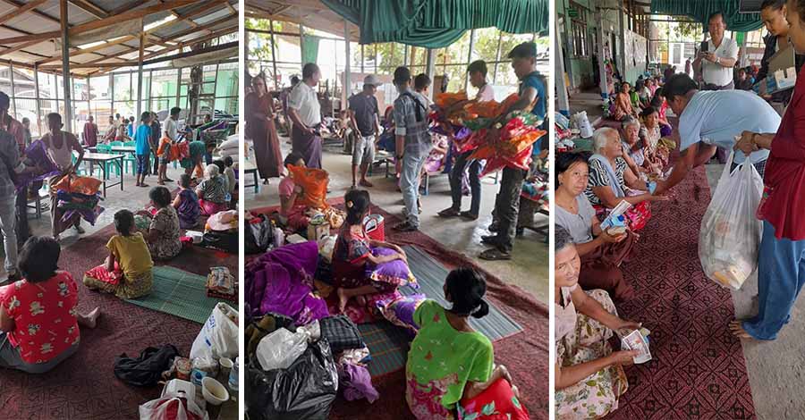 မြဝတီတွင် စစ်ရှောင်နေသည့် သဘာဝတရားရိပ်သာမှ ဘိုးဘွားများ အကူအညီလိုအပ်