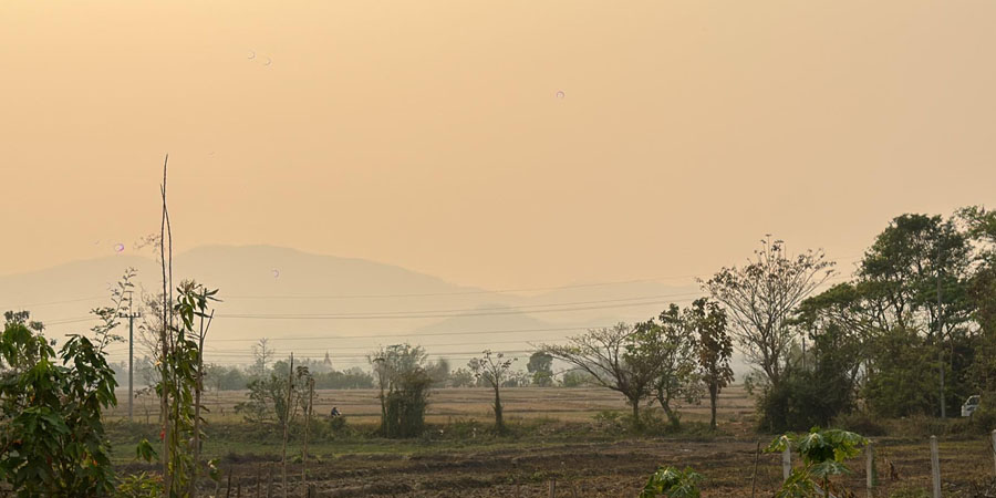 တာချီလိတ်တွင် မီးခိုးမြူများကြောင့် လေထုညစ်ညမ်းမှု ဖြစ်နေ