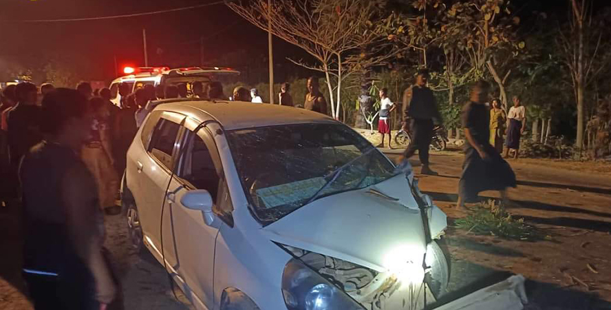 ပြည်မြို့တွင် ယာဉ်တိုက်မှုဖြစ်ပြီး ဘုန်းကြီး ၁ ပါး ပျံလွန်တော်မူ