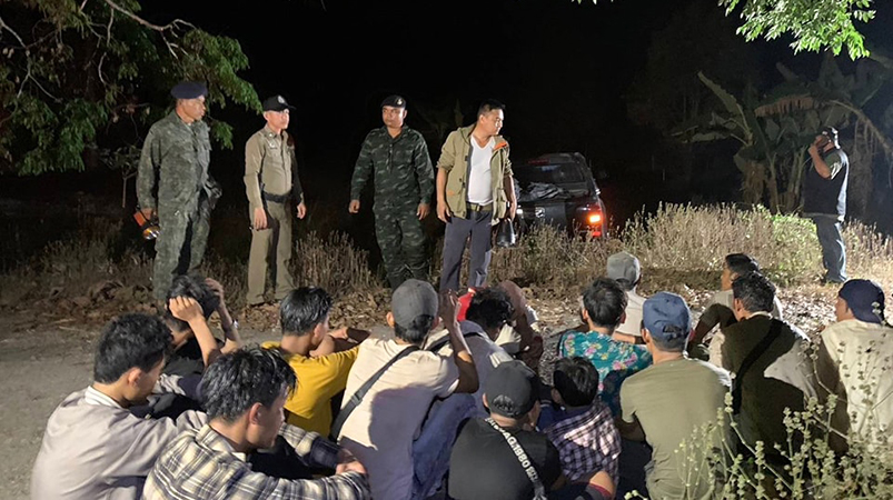 ထိုင်းသို့ တရားမဝင် ဝင်လာသည့် မြန်မာနိုင်ငံသား ၇၅ ဦး ဖမ်းဆီးခံရ