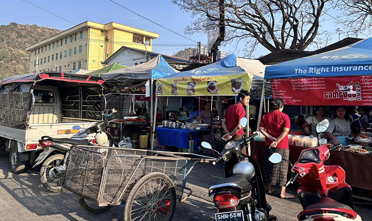 စစ်မှုထမ်းဥပဒေ ထုတ်ပြန်ပြီးနောက် လူအသွားအလာနည်းပြီး တောင်ကြီးညဈေး ရောင်းအားကျ