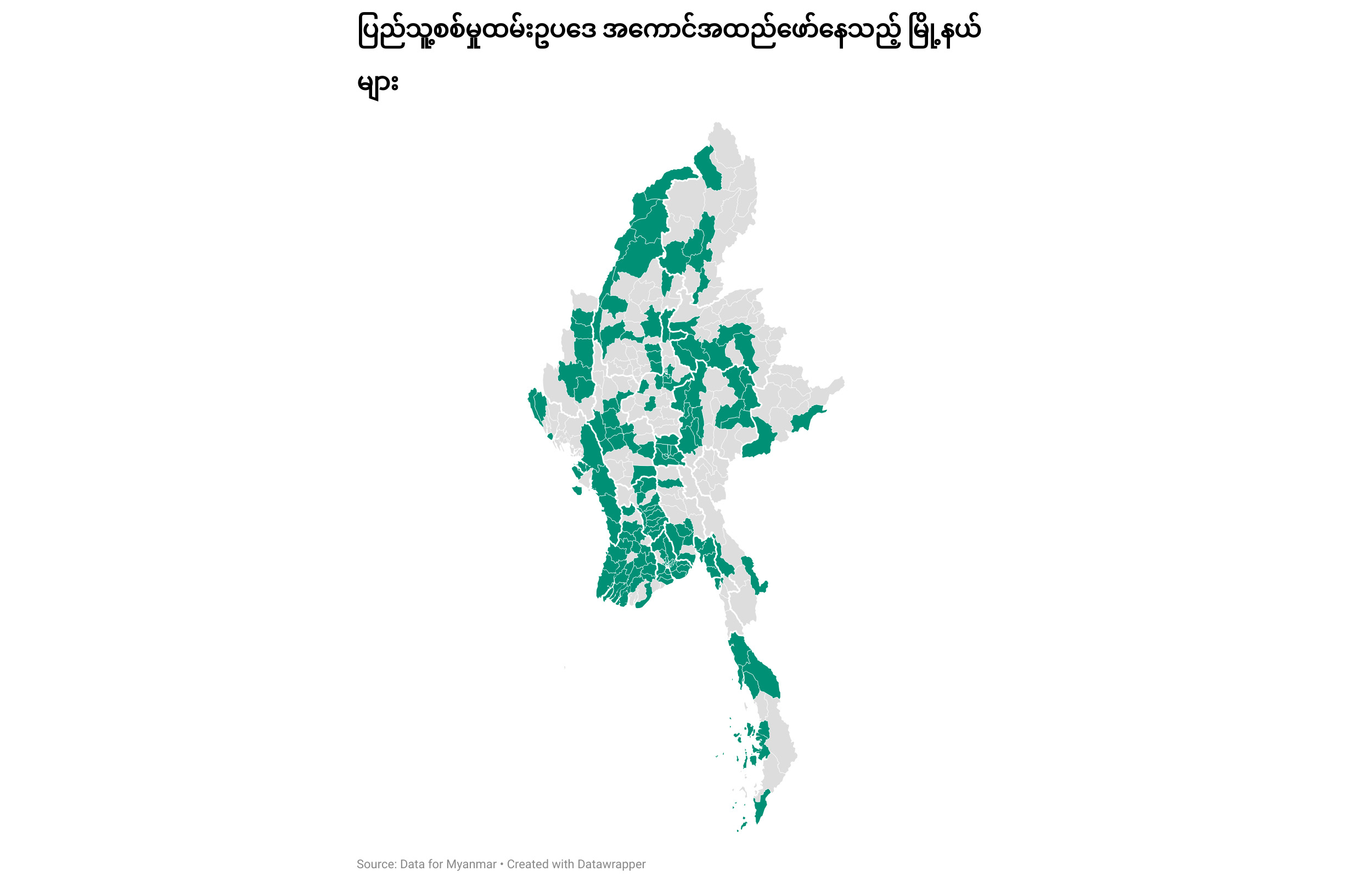 နိုင်ငံတဝန်း စစ်မှုထမ်းဥပဒေ အကောင်အထည်ဖော်နေသည့် မြို့နယ် ၁၇၀ ကျော်ရှိလာ