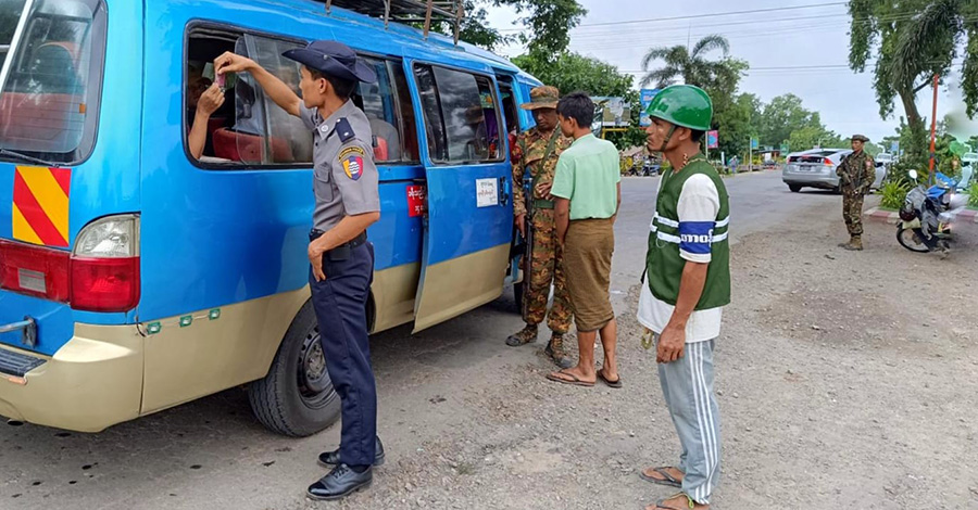 ဟင်္သာတတွင် မှတ်ပုံတင်မရှိသူများကို မြို့တွင်းပေးမဝင်သဖြင့် အခက်တွေ့