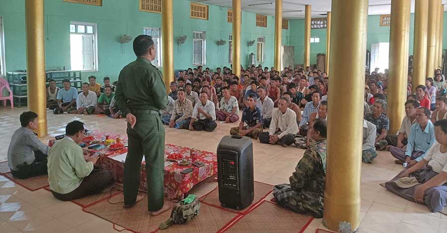 ကျောင်းကုန်းမြို့နယ်၌ စစ်မှုထမ်းထောက်ပံ့ကြေး တအိမ် ကျပ် ၂၅,၀၀၀ ကောက်ခံနေ 