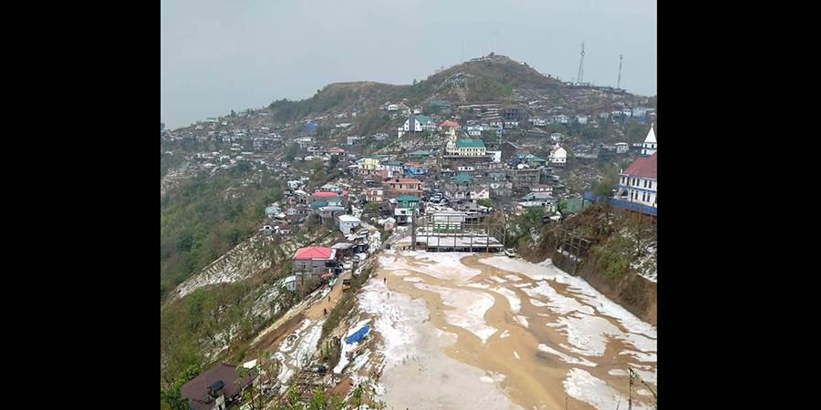 မီဇိုရမ်တွင် မိုးသီးကြွေပြီး လူနေအိမ် ၅၀၀ ကျော် ပျက်စီး