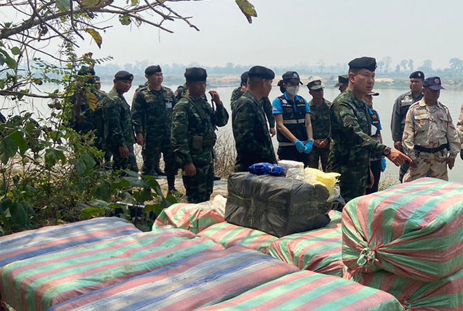 ထိုင်းမြောက်ပိုင်းနယ်စပ်တွင် စိတ်ကြွဆေးပြား ၁၄ သန်းကျော် ဖမ်းမိ 