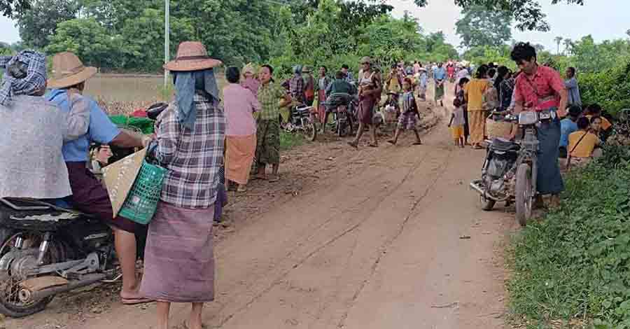 ကန့်ဘလူတွင် တိုက်ပွဲဖြစ်ပြီး စစ်ကောင်စီက ရွာကို မီးရှို့