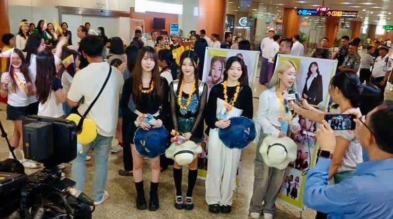 နေပြည်တော်သင်္ကြန်တွင် ဖျော်ဖြေမည့်  ကိုရီးယား Kpop အဖွဲ့ ရောက်ရှိလာ