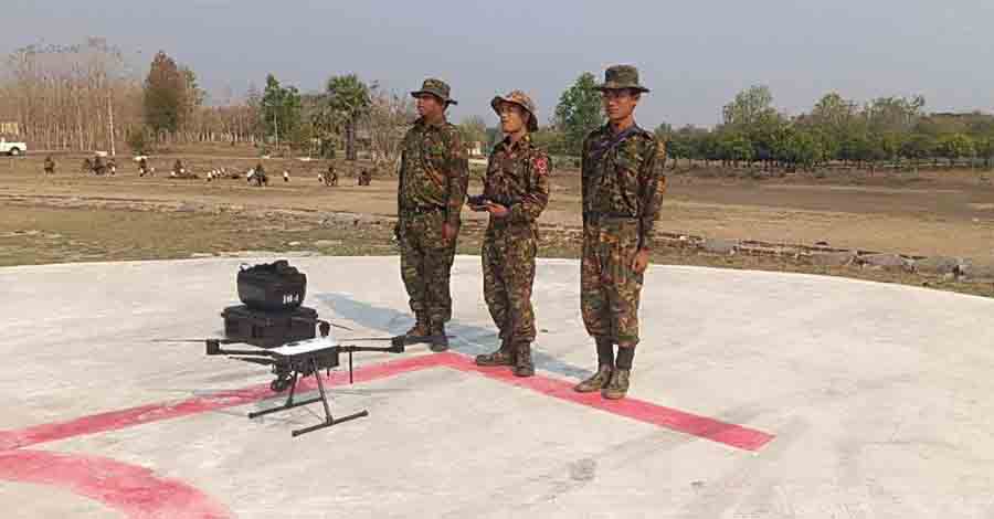 မှော်ဘီ လေကြောင်းအရန်စစ်ဆင်ရေးဌာနချုပ်၌ စစ်ကောင်စီက ဒရုန်းသင်တန်းပေး