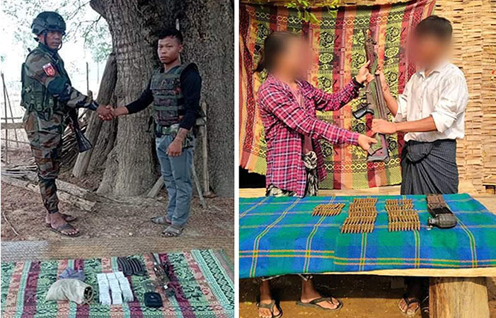 ကမ္မ၊ ကျောက်ထုနှင့် ကနီတွင် ရဲနှင့် စစ်သားများ လက်နက်ခဲယမ်းများဖြင့် အလင်းဝင်လာ