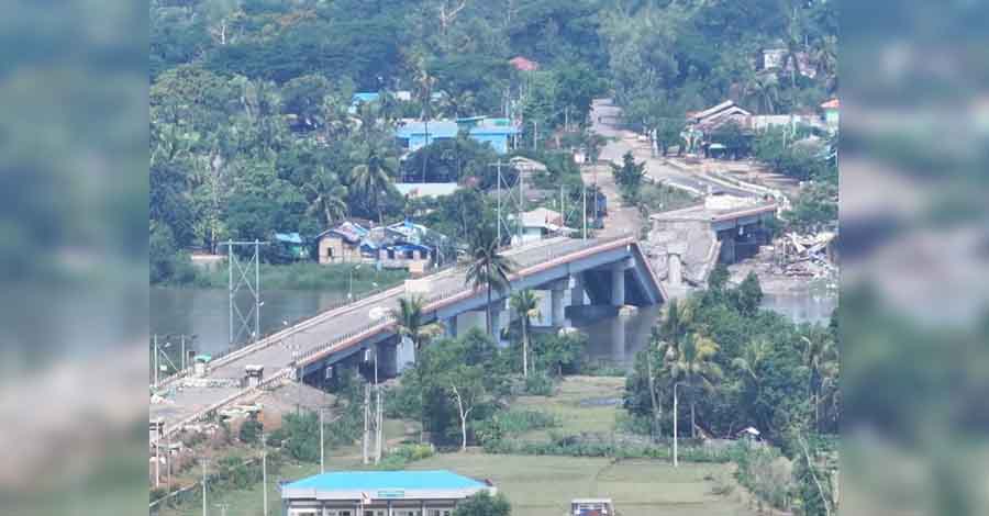 ဘူးသီးတောင်မြို့ဝင် တံတားကို စစ်ကောင်စီတပ်က မိုင်းခွဲဖျက်ဆီး 