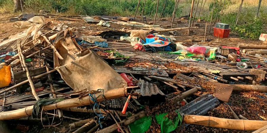 ဟင်္သာတတွင် မိုးသက်လေပြင်းတိုက်ခတ်ပြီး နေအိမ် ၈ လုံး ပျက်စီး