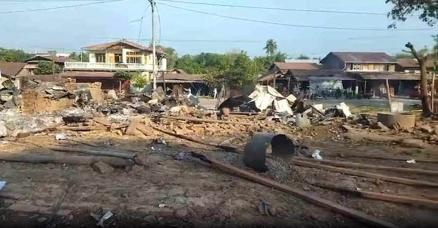 မိုးမောက်နှင့် ရေစကြိုတို့တွင် စစ်ကောင်စီတပ်က ဗုံးကြဲ၊ ရွာမီးရှို့ 