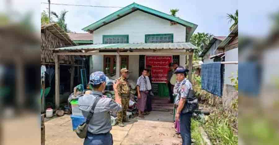 ဧရာဝတီတိုင်းတွင် ၄ လအတွင်း အိမ်အလုံး ၈၀ ကျော်ကို စစ်ကောင်စီ ချိပ်ပိတ်