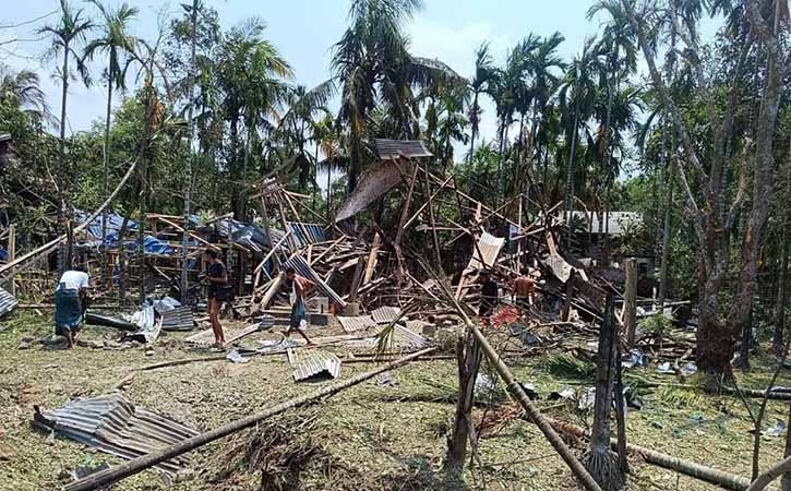 ကျောက်ဖြူနှင့် မောင်တောတွင် စစ်တပ်က ဒရုန်းနှင့် လေကြောင်းမှ ဗုံးကြဲမှုကြောင့် ပြည်သူများ ထိခိုက်ဒဏ်ရာရ