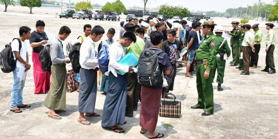 ရန်ကုန်မြို့ ရပ်ကွက်အချို့တွင် စစ်မှုထမ်းရန် အသက်မီသူများကို ထောက်ခံစာလုပ်မပေး