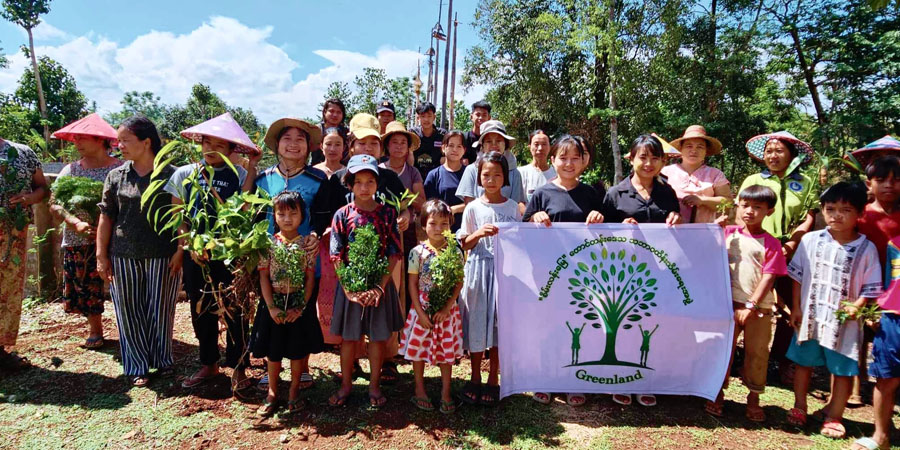 သစ်တောပြုန်းတီးသဖြင့် ကရင်နီတွင် ဒေသခံနှင့် စိမ်းလန်းမြေအဖွဲ့ သစ်ပင်စိုက်