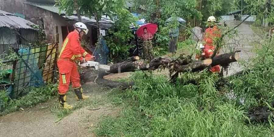 ဧရာဝတီတိုင်းတွင် မေလအတွင်း လေပြင်းဒဏ်ကြောင့် နေအိမ် ၁၀၀ ကျော် ပျက်စီး
