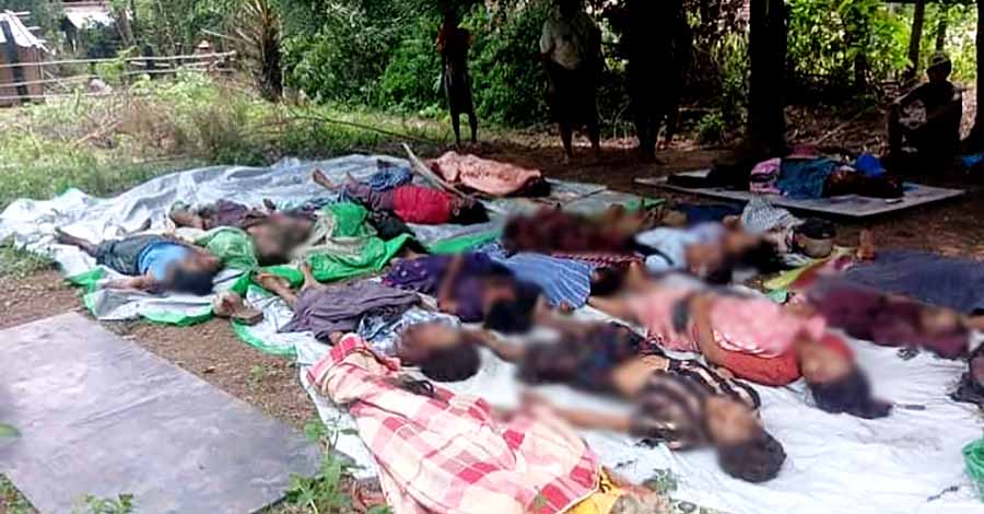 မ​တောကျေးရွာမင်္ဂလာဆောင် လေကြောင်းတိုက်ခိုက်ခံရမှု သေဆုံးသူ ၅၀ ခန့်ရှိလာ 
