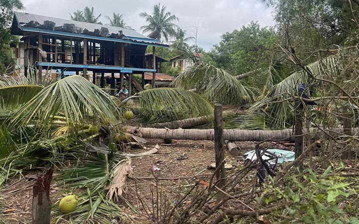 မင်းကင်းတွင် စစ်တပ် လေကြောင်းတိုက်ခိုက်မှုကြောင့် နေအိမ် ၂၀ ခန့်ပျက်စီး