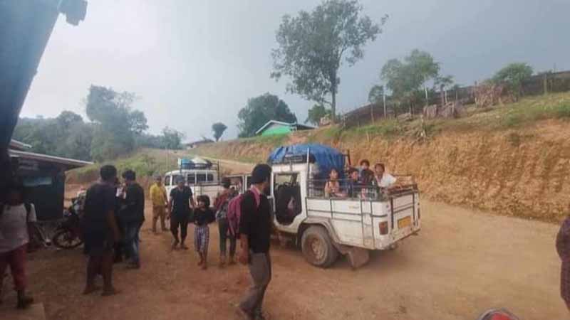 မတူပီမြို့က ပြည်သူထောင်ချီ နေရပ်စွန့်ခွာ ထွက်ပြေးတိမ်းရှောင်