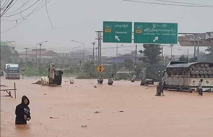 မြဝတီမြို့၌ ၁၂ နှစ်အတွင်း မိုးရေချိန် စံချိန်သစ်တင်
