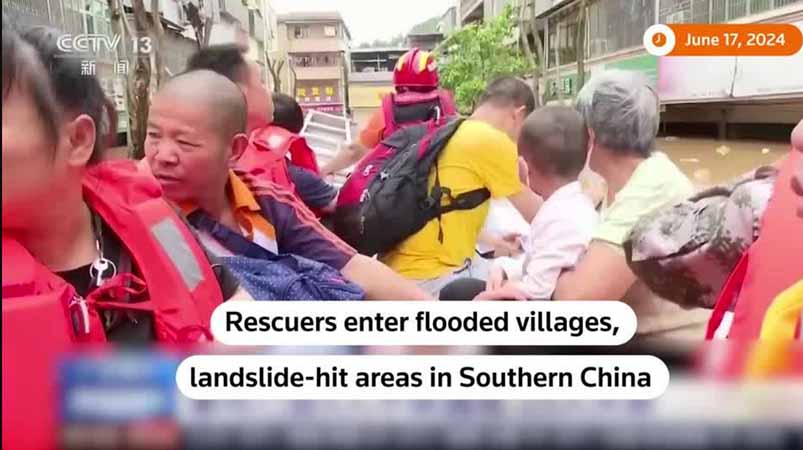 တရုတ်တောင်ပိုင်းတွင်  မိုးသည်းထန်စွာ ရွာသွန်းပြီး မြေပြိုမှုကြောင့် လူ ၉ ဦး သေဆုံး