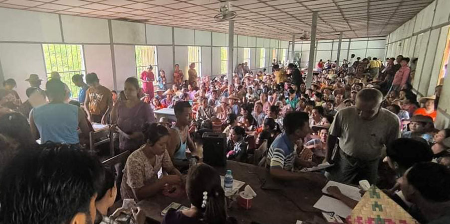 ကလေးမြို့နယ်က စစ်ဘေးရှောင်များကို  NUG က ကျပ်သိန်း ၁,၆၀၀ ကျော် ထောက်ပံ့