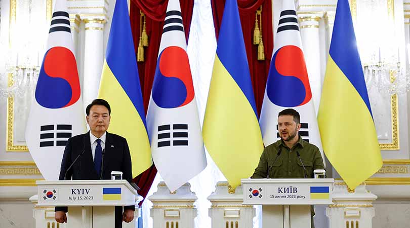 ယူကရိန်းကို လက်နက်ထောက်ပံ့ပေးရန် တောင်ကိုရီးယား စဉ်းစားနေ