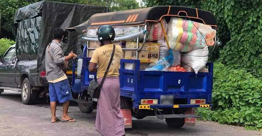 မွန်ပြည်နယ်သို့ ဝင်ရောက်လာမည့် ထိုင်းကုန်စည်များကို စစ်တပ်က လိုက်လံဖမ်းဆီးနေ