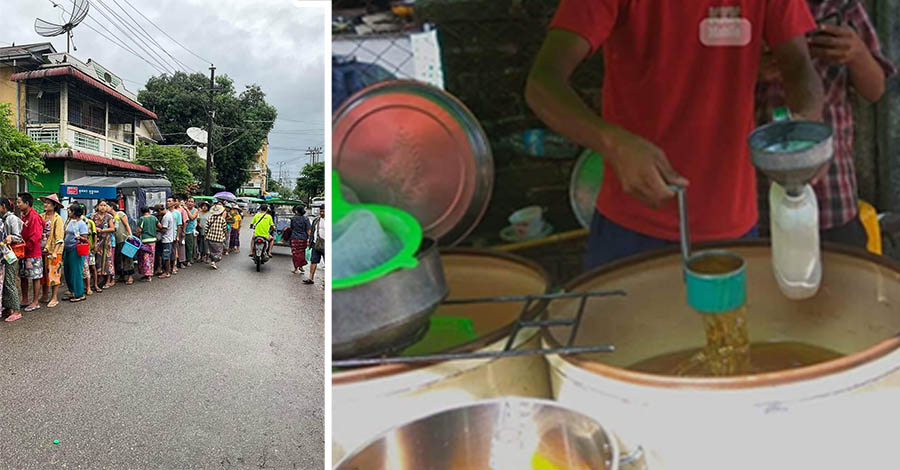 မွန်ပြည်နယ်တွင် စားအုန်းဆီ ၁ ပိဿာ ကျပ် ၁၆,၀၀၀ ကျော်အထိ စံချိန်တင်မြင့်တက်