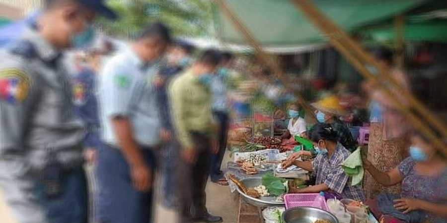 ပုသိမ်တွင် ကျွတ်ကျွတ်အိတ်ဖြင့် ဈေးရောင်းသည့် ဈေးသည် ၃၀ ဒဏ်ရိုက်ခံရ