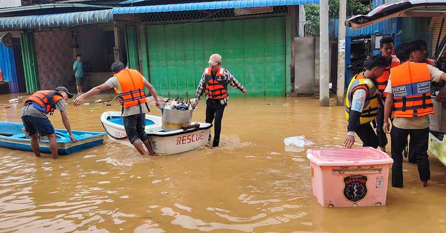 ဝိုင်းမော်မြို့နယ်က ရေဘေးသင့် စစ်ဘေးရှောင် ပြည်သူများ အကူအညီလိုအပ်