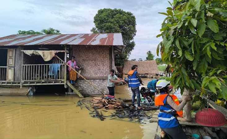 ဧရာဝတီမြစ်ရေကြီးပြီး ဗန်းမော်နှင့် ရွှေကူရှိ လူဦးရေ  ၂၃၀၀၀ ခန့်ကို အရေးပေါ် ရွှေ့ပြောင်း
