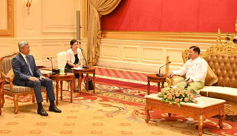 စစ်ခေါင်းဆောင်နှင့် တရုတ်သံအမတ်တွေ့ဆုံ၊ ရွေးကောက်ပွဲကျင်းပရေးကိစ္စ ဆွေးနွေး 