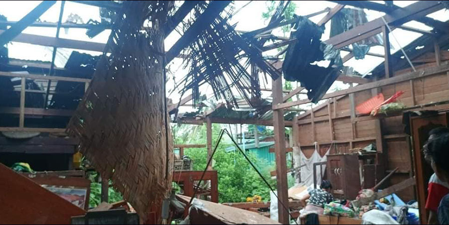 ကလေးမြို့တွင် စစ်တပ်လက်နက်ကြီးကြောင့် ၂ ဦး ဒဏ်ရာရပြီး ဘုရားကျောင်းနှင့် နေအိမ် ပျက်စီး