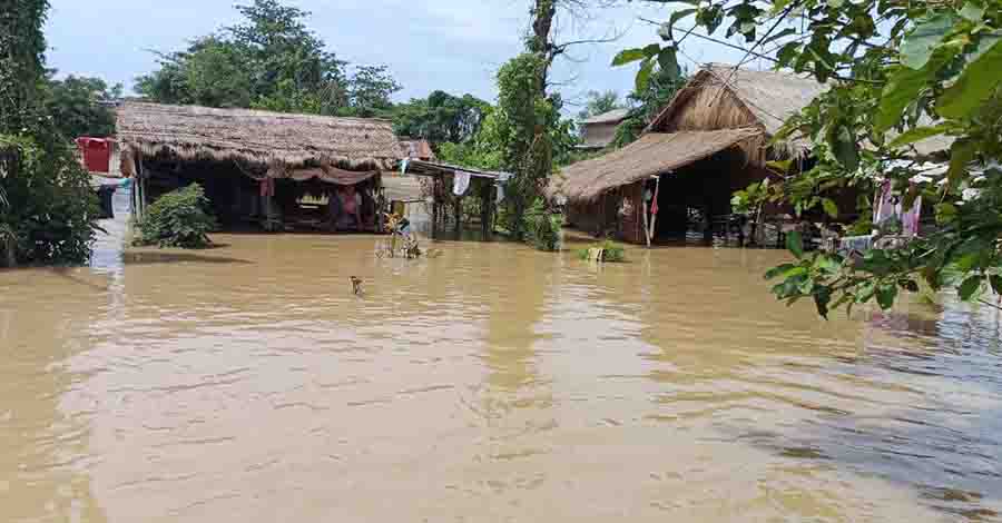 ဆားလင်းကြီးတွင် လူ ၄ သောင်းခန့် ရေဘေးသင့်၊ စိုက်ခင်းဧက ၁ သောင်းကျော်ပျက်စီး