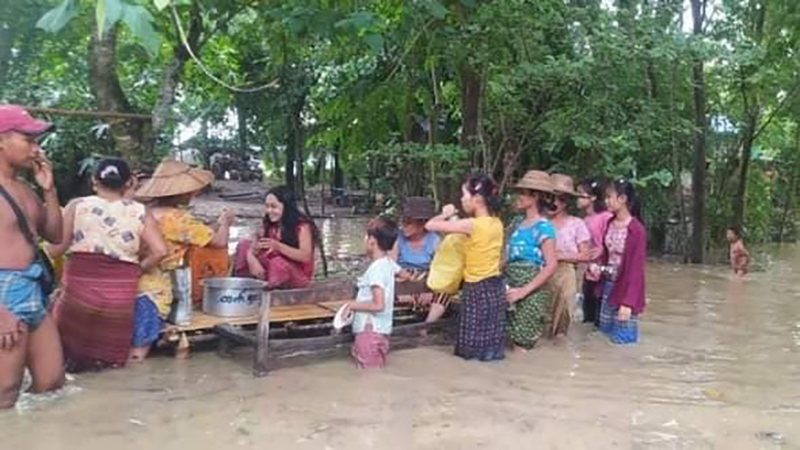 မိုးညိုနှင့် ဟင်္သာတက ရေဘေးသင့်ပြည်သူထောင်နှင့်ချီ အရေးပေါ်အကူအညီ လိုအပ်နေ