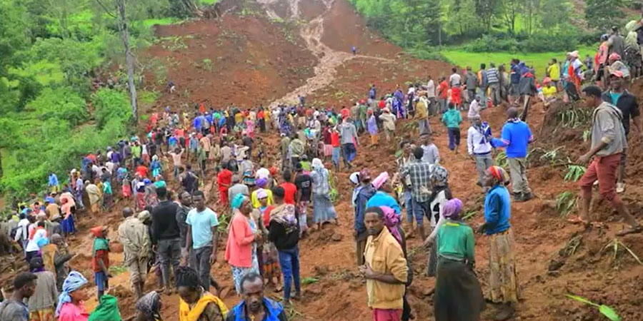 အီသီယိုးပီးယား မြေပြိုမှု လူ ၅၀ ထက်မနည်း သေဆုံး