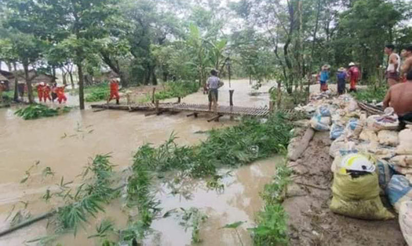 သာပေါင်းမြို့နယ်တွင် ရေကြီးရေလျှံမှုကြောင့် လူဦးရေ ၃၀၀၀ ခန့် အကူညီလိုအပ်နေ 