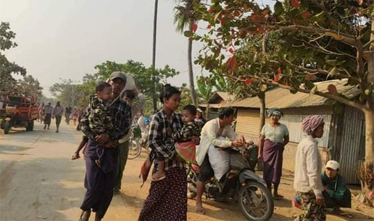 စဉ့်ကူးတွင် စစ်တပ် ဗုံးကြဲမှုကြောင့် ကလေးငယ် ၁ ဦး အပါအဝင် ပြည်သူ ၆ ဦး ဒဏ်ရာရ
