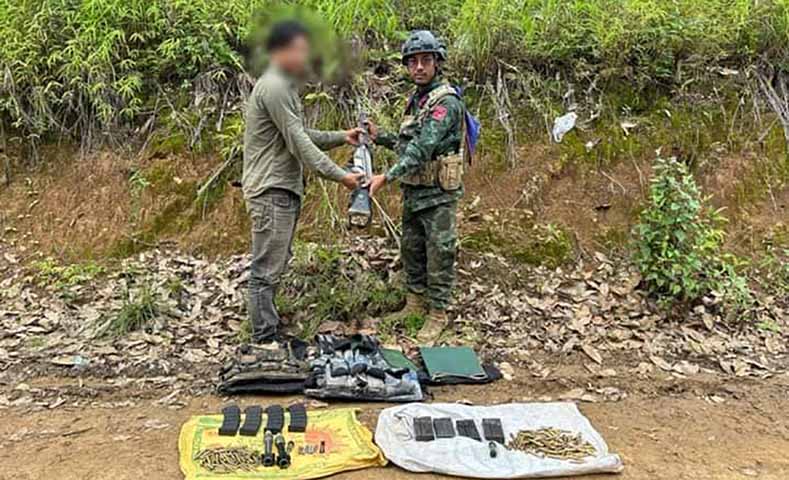 ထန်တလန်တွင် စစ်ကောင်စီတပ်ဖွဲ့ဝင် ၂ ဦး လက်နက်ခဲယမ်းများဖြင့် အလင်းဝင်