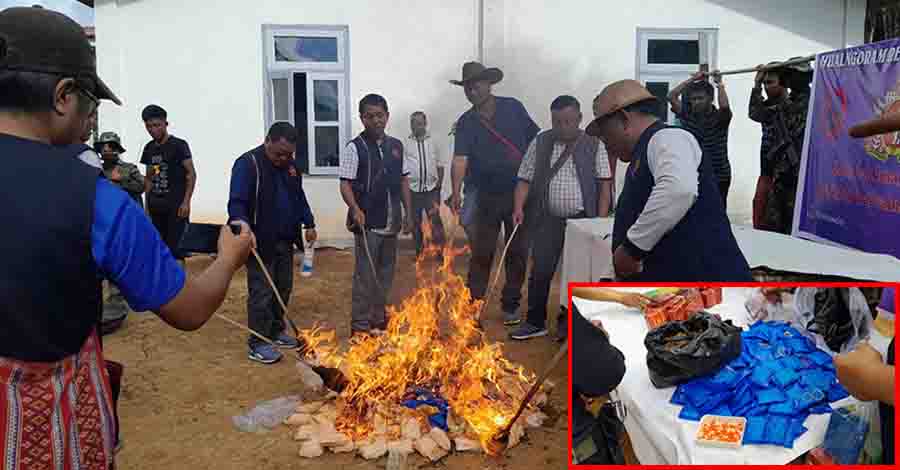 ရိခေါဒါရ်မြို့တွင် ဖမ်းဆီးရရှိထားသည့် မူးယစ်ဆေးဝါးများကို ဖျက်ဆီး