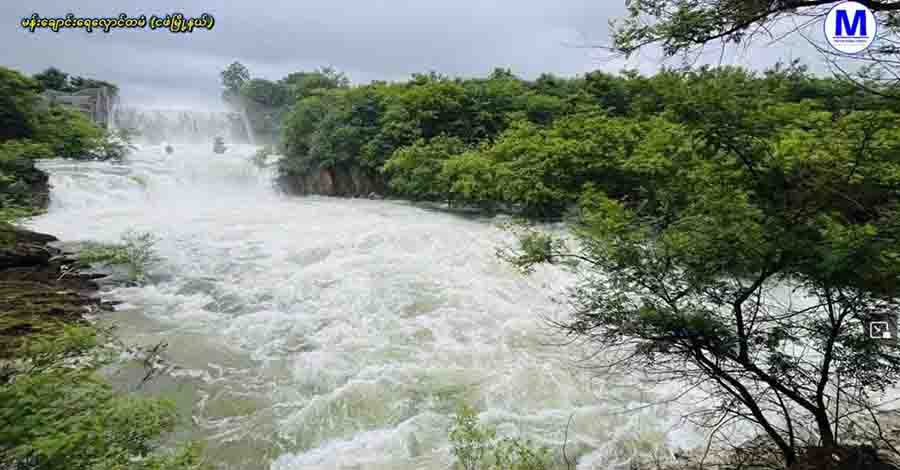 မန်းချောင်းတမံ ရေကျော်ပြီး အရေးပေါ်အခြေအနေ အသိပေးထား၊ အမ်း-ပဒါန်းလမ်း မြေပြို