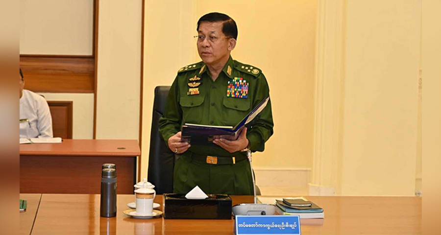 မြန်မာ့စီးပွားရေး တိုးတက်အောင်လုပ်မည်ဟု စစ်ခေါင်းဆောင် ပြော