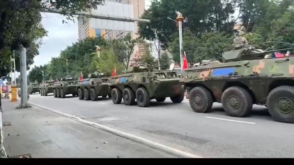 မြန်မာ-တရုတ်နယ်စပ်တွင် တရုတ်ပြည်သူ့လွတ်မြောက်ရေးတပ်က စစ်ရေးလေ့ကျင့်