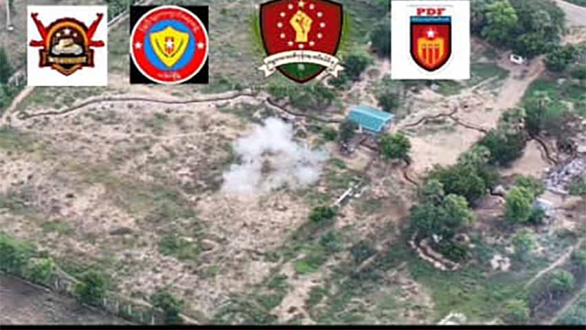 ကမ္မစက်ရုံရဲကင်း တိုက်ခိုက်ခံရ၊ တန့်ဆည်တွင် ဒုတပ်ကြပ် ၁ ဦး အလင်းဝင်၊  အရာတော်၌ ဒရုန်း ၁ စင်း သိမ်းဆည်းရမိ