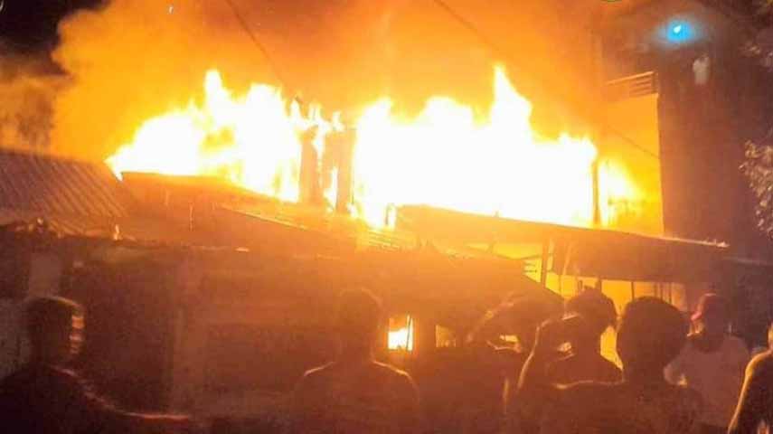 ဒေါပုံတွင် နေအိမ်နှင့်တိုက်ခန်း မီးလောင်ပြီး လူ ၂ ဦးဒဏ်ရာရ